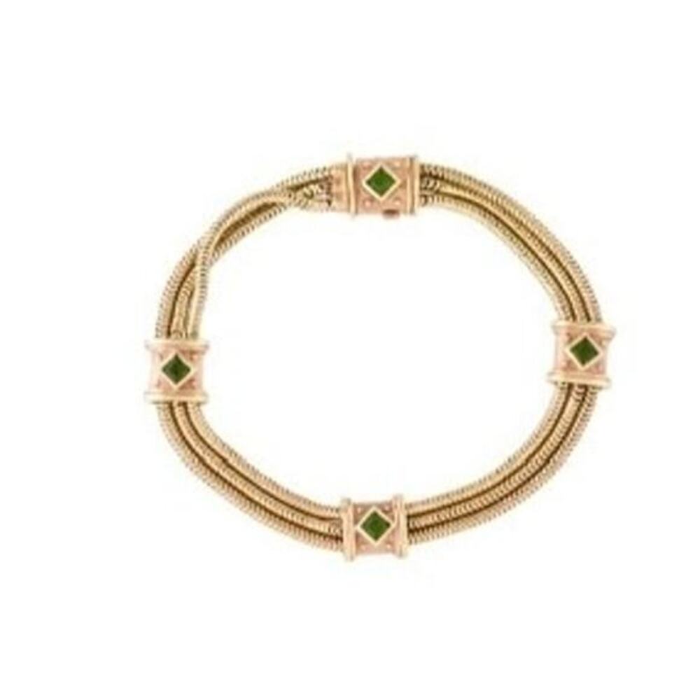 Seidegang 18k emerald station multi strand Bracelet